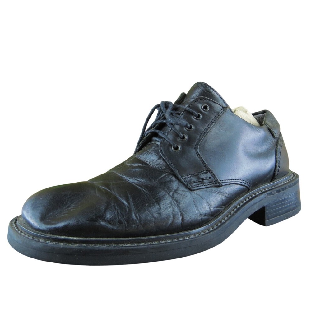 Kenneth Cole New‎ York Men Sneaker Shoes Black Leather Lace Up Size 9.5 Medium